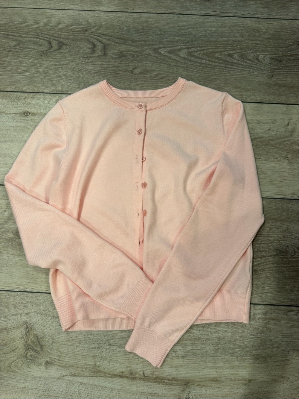 PacSun Light Pink Button-Up Crewneck Cardigan